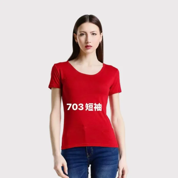 2025 Casual Elastic Short Sleeve V-Neck Slim Fit Bottoming Shirt-02