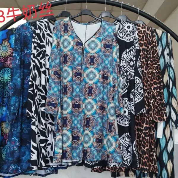 Bohemian Print Women's Tops Crew Neck T-Shirt 213