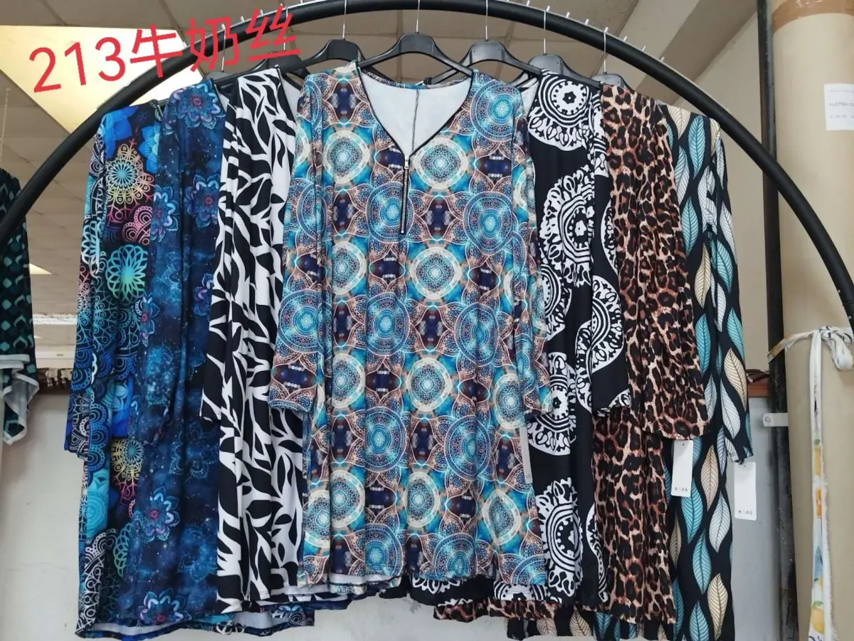 Bohemian Print Women's Tops Crew Neck T-Shirt 213