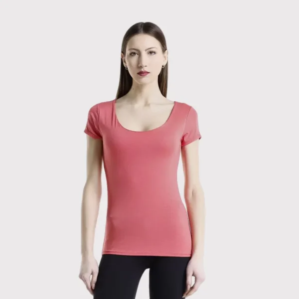 Short-sleeved basic solid color crew neck T-shirt top
