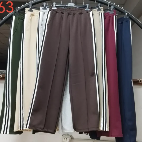 Side contrast stripe casual pants F363