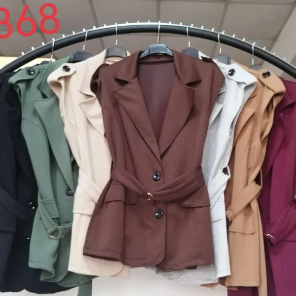 Single Breasted Suit Vest Jacket F368