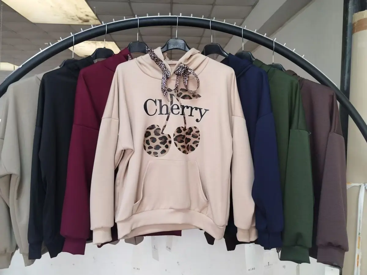 Women's Cherry Graphic Print Hoodie