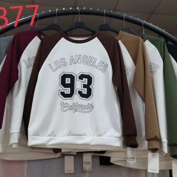 Baseball style Oversize Sweatshirt F377